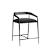 Arteriors Ansel 20" Wide Velvet Counter Stool Midnight Grey