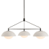 Arteriors Glaze 3 Light 38" Wide Chandelier with Ceramic and Opal Glass Shades Ivory Stained Crackle