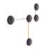 Arteriors Glaze 5 Light 44" Tall Wall Sconce with Ceramic Shades Matte Black