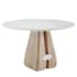 Arteriors Melt 48" Diameter Marble Table White