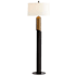 Arteriors Hartford 71" Tall Torchiere Floor Lamp with Linen Shade Black