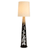 Arteriors Florence 68" Tall Torchiere Floor Lamp with Microfiber Shade Black
