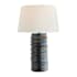 Arteriors Frasier 28" Tall Buffet Table Lamp with Silk Shade Burnt Iron