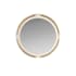 Arteriors Asmara 47-1/2" Diameter Circular Framed Bathroom Mirror Antique Brass / Brass