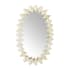 Arteriors Cicada 27" W x 40" H Oval Wood Framed Bathroom Mirror Sandblasted Whitewash