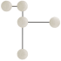 Arteriors 44" High Sculptural Wall Sconce Ivory Stained Crackle