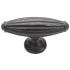 Ashley Norton Solid Bronze Large Reeded 2-7/8 Inch Oval Cabinet Knob Dark Bronze