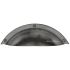Ashley Norton Traditional 6" Long Luxury Solid Bronze Surface Mount Vintage Cabinet Cup Handle / Drawer Cup Pull Dark Bronze