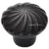 Ashley Norton Wheel 1-1/4" Diameter Luxury Solid Bronze Textured Spiral Designer Cabinet / Drawer Knob Dark Bronze