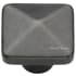 Ashley Norton Solid Bronze Pyramid 1-1/2 Inch Square Cabinet Knob Dark Bronze