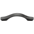 Ashley Norton Solid Bronze Flat Arch 3-3/4 Inch Center to Center Arch Cabinet Pull Dark Bronze