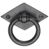 Ashley Norton Luxury 3" Luxury Solid Bronze Drop Ring Cabinet Pull with Diamond Backplate Dark Bronze