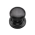 Ashley Norton Solid Brass Round 1-1/2 Inch Mushroom Cabinet Knob with Backplate Dark Oil Rubbed