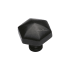 Ashley Norton Solid Brass Hex 1-1/4 Inch Geometric Cabinet Knob Dark Oil Rubbed