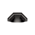 Ashley Norton Solid Brass Hex 3-1/2 Inch Center to Center Cup Cabinet Pull Dark Oil Rubbed