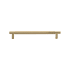 Ashley Norton Solid Brass Bern Knurled 8 Inch Center to Center Bar Cabinet Pull Satin Brass