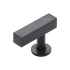 Ashley Norton Solid Brass Square Profile 1-5/8 Inch Bar Cabinet Knob Dark Oil Rubbed