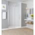 Aston Madox 76" High x 54" Wide Hinged Frameless Shower Door with 32" Door Width and Clear Glass Chrome