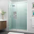 Aston Belmore GS 72" High x 55" Wide Hinged Frameless Shower Door with 25" Door Width and Clear Glass Chrome