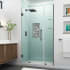 Aston Belmore GS 72" High x 47" Wide Hinged Frameless Shower Door with 33" Door Width and Clear Glass Matte Black