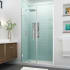 Aston Belmore GS 72" High x 46" Wide Hinged Frameless Shower Door with 24" Door Width and Clear Glass Stainless Steel