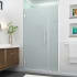 Aston Belmore GS 72" High x 40" Wide Hinged Frameless Shower Door with 26" Door Width and Frosted Glass Chrome