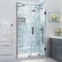 Aston Belmore XL 80" High x 52" Wide Hinged Frameless Shower Door with Clear Glass Bronze