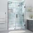 Aston Belmore XL 80" High x 56" Wide Hinged Frameless Shower Door with Clear Glass Bronze