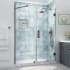 Aston Belmore XL 80" High x 63" Wide Hinged Frameless Shower Door with Clear Glass Bronze