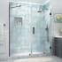 Aston Belmore XL 80" High x 72" Wide Hinged Frameless Shower Door with Clear Glass Bronze