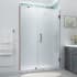 Aston Belmore XL 80" High x 54" Wide Hinged Frameless Shower Door with Frosted Glass Bronze