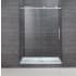 Aston 48" x 77.5" Completely Frameless Shower Door with 3/8" Glass and Center Drain Shower Base Chrome