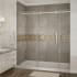 Aston Moselle 72" Wide x 77-1/2" High Frameless Sliding Shower Door with Clear Glass and Left Hand Drain Chrome