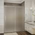 Aston Moselle 56-60" Wide x 75" High Frameless Sliding Shower Door with Frosted Glass Chrome