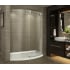 Aston ZenArch 60" Wide x 77-1/2" High Frameless Sliding Shower Door with Clear Glass, Right Hand Door, and Right Hand Drain Chrome