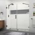 Aston Nautis XL 80" High x 75" Wide Hinged Frameless Shower Door with Clear Glass Bronze