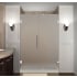 Aston Nautis 43" Wide x 72" High Frameless Hinged Shower Door with Frosted Glass Chrome