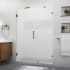 Aston Nautis XL 80" High x 58" Wide Hinged Frameless Shower Door with Frosted Glass Bronze