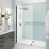 Aston Elyse XL 80" High x 36" Wide Pivot Frameless Shower Door with Clear Glass Bronze