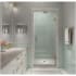 Aston Kinkade XL 80" High x 28" Wide Hinged Frameless Shower Door with Clear Glass Brushed Gold
