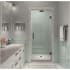 Aston Kinkade XL 80" High x 35-1/2" Wide Hinged Frameless Shower Door with Clear Glass Bronze