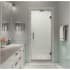 Aston Kinkade XL 80" High x 31" Wide Hinged Frameless Shower Door with Frosted Glass Bronze