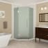 Aston Merrick GS 72" High x 42" Wide x 42" Deep Hinged Frameless Shower Enclosure with 28" Door Width and Frosted Glass Chrome