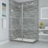 Aston Bromley 72" High x 54" Wide x 36" Deep Hinged Frameless Shower Enclosure with 24" Door Width and Clear Glass Chrome