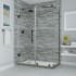Aston Bromley 72" High x 60" Wide x 32" Deep Hinged Frameless Shower Enclosure with 38" Door Width and Clear Glass Oil Rubbed Bronze
