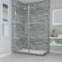 Aston Bromley 72" High x 62" Wide x 32" Deep Hinged Frameless Shower Enclosure with 32" Door Width and Clear Glass Stainless Steel