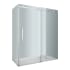 Aston 60" x 35" Frameless Sliding Shower Door Enclosure with 3/8" Glass - Less Base Chrome