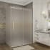 Aston Moselle 44-48" Wide x 35" Deep x 75" High Sliding Frameless Shower Enclosure with Frosted Glass Chrome