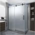 Aston Langham XL 80" High x 72" Wide x 30" Deep Sliding Frameless Shower Enclosure with Frosted Glass Bronze