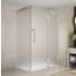 Aston 72" High x 37" Wide x 36" Deep Hinged Frameless Shower Enclosure with Frosted Glass Chrome